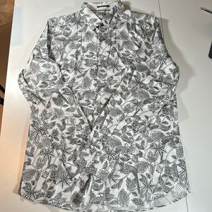 Men’s TED BAKER London Modern Fit Button up Shirt Floral Print Men's Size 4
